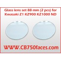 Glass lens set 88 mm (2 pcs) for Kawasaki Z1 KZ900 KZ1000 ND gauges