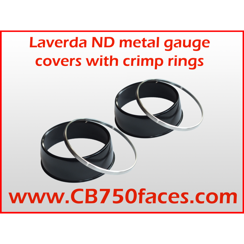 Laverda ND gauge set of TWO metal gauge cover with crimp rings