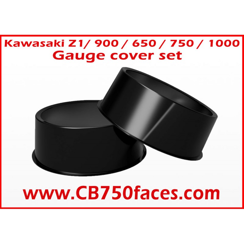 Kawasaki Z1/900/650/750/1000 set of TWO metal gauge covers Kawasaki Z1/900/650/750/1000 set of TWO metal gauge covers