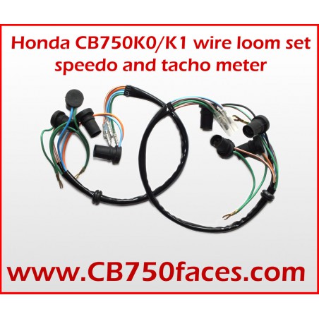Honda CB750 K0 and K1 wire loom set speedo and tacho