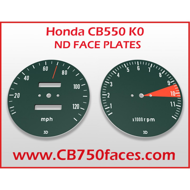 Honda CB550 K0 ND face plates mph