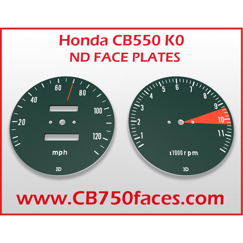 Honda CB550 K0 face plates mph