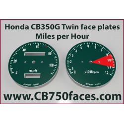 Honda CB350T CB350G face plates set mph