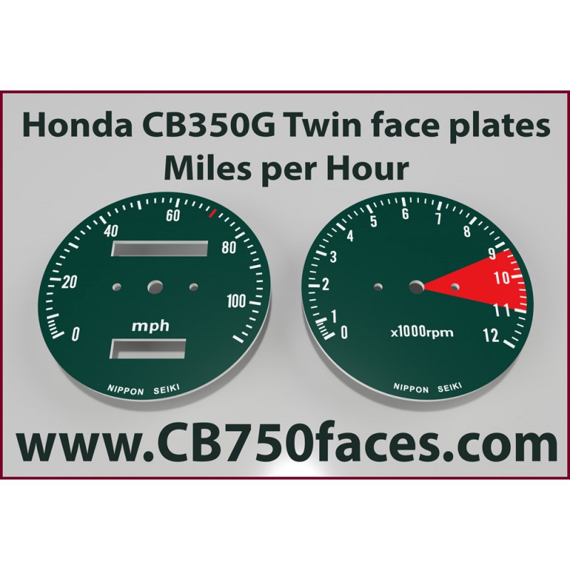 Honda CB350T CB350G face plates set mph