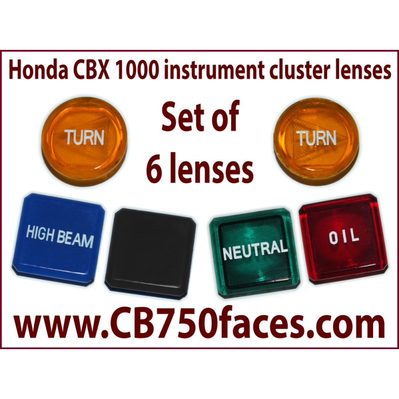 Honda CBX 1000 Idiot light instrument lenses set NEW