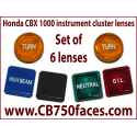 Honda CBX 1000 Idiot light instrument lenses set NEW