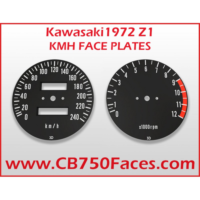 1972 Kawasaki Z1 face plates km/h