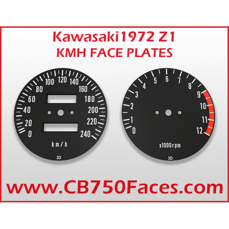 1972 Kawasaki Z1 face plates km/h 1972 Kawasaki Z1 face plates km/h