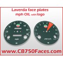Laverda SF face plates mph, with logo, OIL tacho