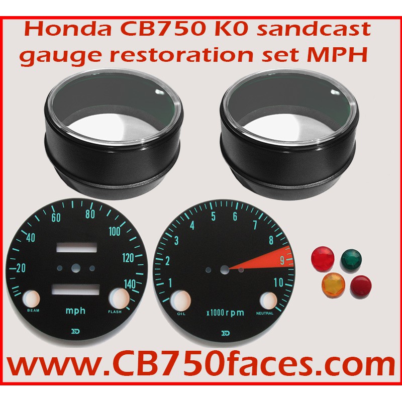 Honda CB750 K0 gauge restoration set MILES