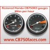 Restored set Honda CB750 K0 gauges mph speedo and tacho