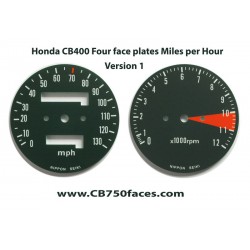 Honda CB400 Four face plates set mph gauge clock speedo meter tacho meter
