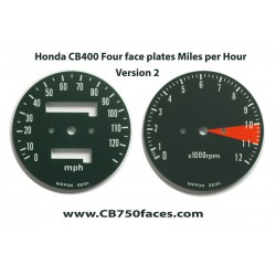 Honda CB400 Four face plates set mph gauge clock speedo meter tacho meter