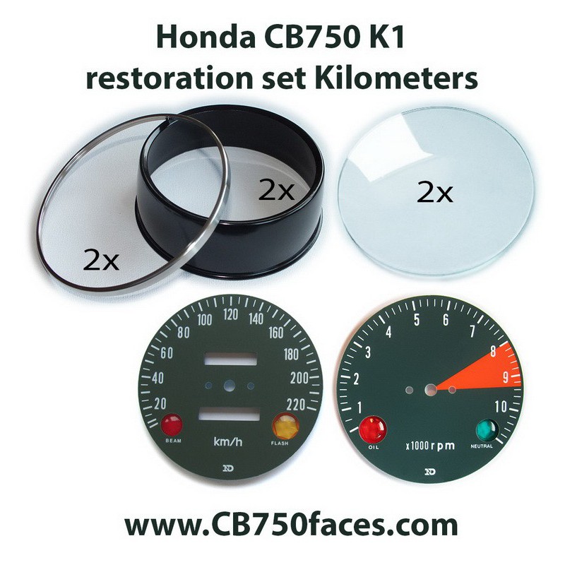 honda cb750 k1 gauge clock housing cover instrument restoration set