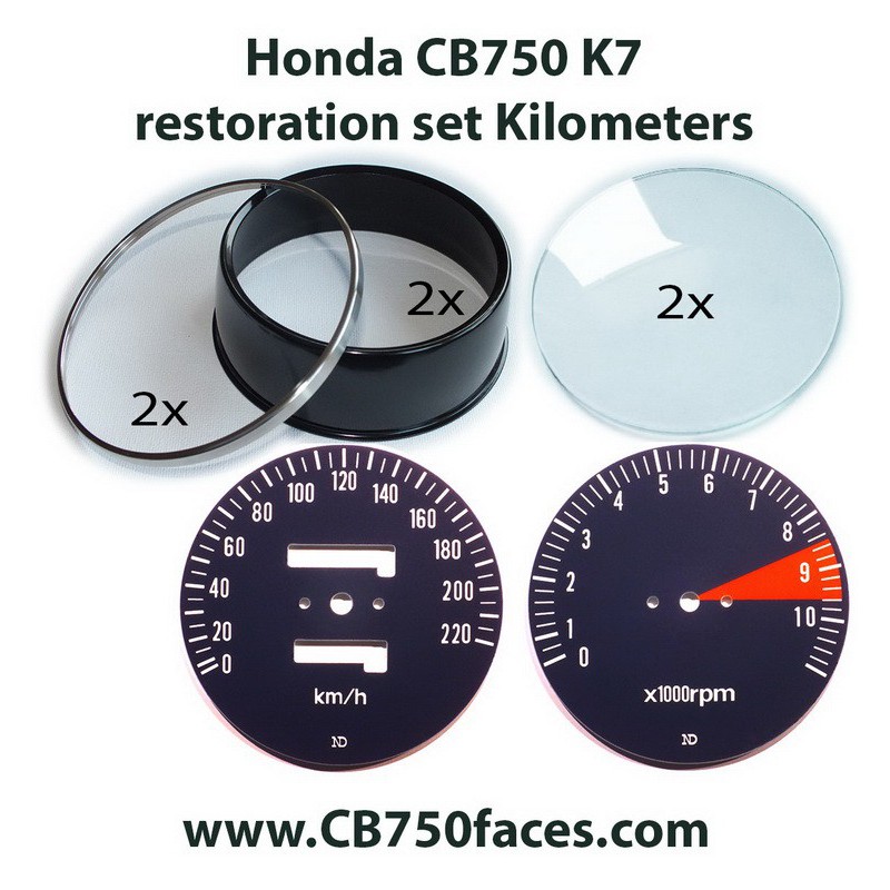 Honda CB750 K7 - K8 gauge restoration set (tacho and speedo) Honda CB750 K7 - K8 gauge restoration set (tacho and speedo)