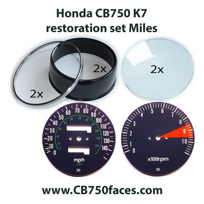 Honda CB750 K7 - K8 gauge restoration set (tacho and speedo) Honda CB750 K7 - K8 gauge restoration set (tacho and speedo)
