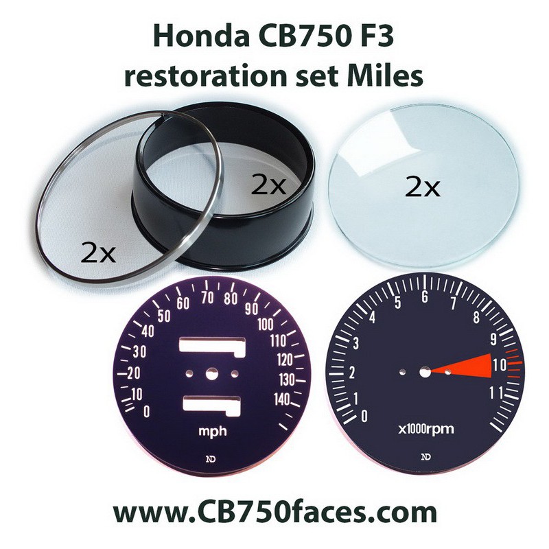 Honda CB750 F3 gauge restoration set MILES per hour Honda CB750 F3 gauge restoration set MILES per hour