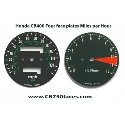 Honda CB400 Four face plates set mph gauge clock speedo meter tacho meter