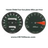 Honda CB400 Four face plates set mph gauge clock speedo meter tacho meter