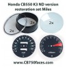 Honda CB550 K3 restoration set MILES for tacho and speedo gauges Nippon Seiki