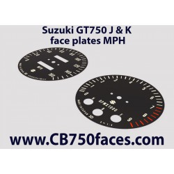 Suzuki GT750 J & K face plates mph