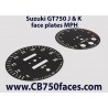 Suzuki GT750 J & K face plates mph