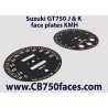 Suzuki GT750 J & K face plates kmh