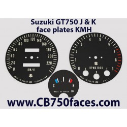 Suzuki GT750 J & K face plates kmh