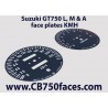 Suzuki GT750 J & K face plates kmh