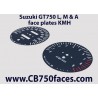 Suzuki GT750 J & K face plates kmh