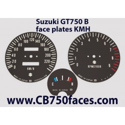 Suzuki GT750 J & K face plates kmh