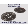 Suzuki GT750 J & K face plates kmh