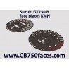 Suzuki GT750 J & K face plates kmh