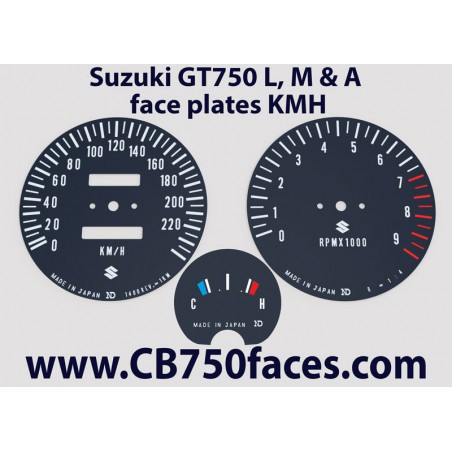 Suzuki GT750 J & K Tachoscheiben kmh