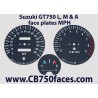 Suzuki GT750 J & K face plates mph